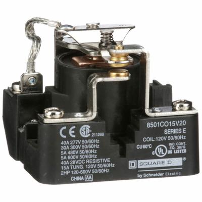 SCHNEIDER Open Power Relay: Surface Mounted, 30 A Current Rating, 120V AC, SPDT - Surface-Mounted Relays