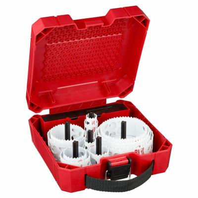 MILWAUKEE Hole Saw Kit: 16 Pieces, 1 5/8 in Max. Cutting Dp, Bi-Metal - Multi-Material-Cutting Hole Saw Kits