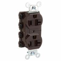HUBBELL Receptacle: Duplex, 5-20, Brown, 125V AC, 20 A, 2 Pole / 3 Wire (MPN SNAP5362A)