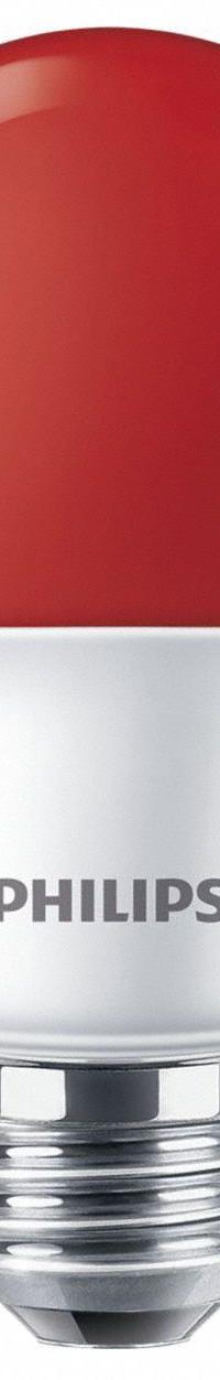 PHILIPS Compact LED Bulb: Medium Screw (E26), LED, (A) Classic, A19, 8 W Watt, 3000K, Frosted (MPN 8A19/LED/RED/P/ND 120V 4/1FB). Key specifications — attr233510: A19; attr233525: 120V AC; attr233549: Frosted; attr518949: 3000K; attr239859: PHILIPS; attr935304: Colored.