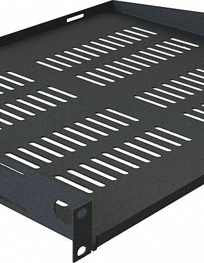 VIDEO MOUNT PRODUCTS Vented Rack Shelf: 1 u, Vented Shelf, 14 7/8 in Overall Dp - Rack-Mounted Equipment Shelves
