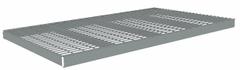 TENNSCO Shelf: 96 in x 42 in, 1,600 lb Load Capacity, Steel, 5 ga Decking, Gray, Shelf (MPN ZLCS-9642W). Key specifications — Decking Material: Steel; Includes: (4) Beams; Decking Finish: Zinc Plated; Shelf Configuration: Single Straight; Color: Gray; Frame Material: Steel; Brand: TENNSCO; Frame Finish: Zinc Plated.