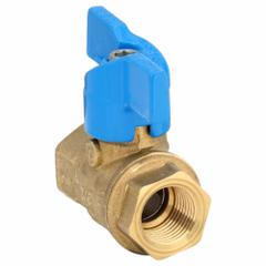 JOMAR VALVE Manual Two-Way Ball Valve: 3/8 in, Brass, Straight, FIP x FIP, Std Port Ball Port (MPN 101-402). Key specifications — Brand: JOMAR VALVE; Handle: Locking Tee.