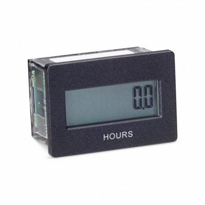 TRUMETER Hour Meter: Hour Meters, Front Panel Mounting, Digital, 1 1/8 in x 1 5/8 in