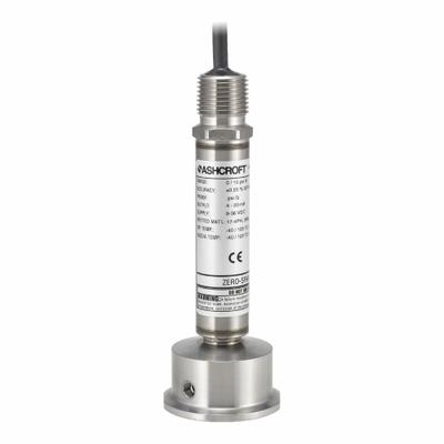 ASHCROFT Sanitary Pressure Transmitter: 1 1/2 in Triclamp, 0 to 100 psi, 4 to 20mA - Sanitary Pressure Transmitters with Cable & Wire Leads