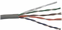 CAROL Category Cable: 14 pF/ft Max Capacitance, 1,000 ft Cable Lg, 24 AWG, Riser, Gray, PVC, Std, 5e (MPN CR5.30.10). Key specifications — Conductor Gauge: 24 AWG; Jacket Material: PVC; Brand: CAROL; Pairs Separation: Standard.