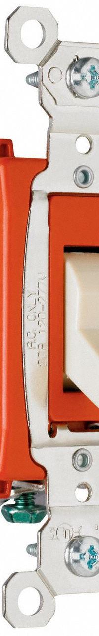 LEGRAND Wall Switch: Toggle Switch, 3-Way, Maintained, Ivory, 120V AC, 20 A (MPN PS20AC3I). Key specifications — Illuminated: No.