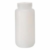 NALGENE Laboratory Bottle: LDPE, 1 L, 32 fl oz, Closure Included, Natural, 63 mm, Polypropylene (MPN 2103-0032). Key specifications — Brand: NALGENE; Graduated: No; Body Color: Natural.