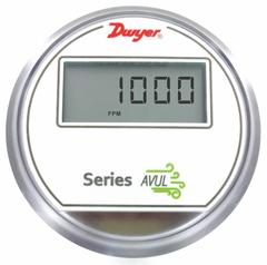 DWYER Air Velocity Transmitter: 4 mA to 20 mA, 122°F, AVUL-5DM1-LCD, 1,000 fpm to 4,000 fpm, LCD. Key specifications — Communication Protocol - NEW: Modbus; Air Velocity Accuracy: +/-5%; Brand: DWYER; Manufacturer Part Number: AVUL-5DM1-LCD; Calibration Certificate: Not Included.
