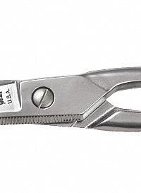 KLEIN TOOLS Electricians Scissors: Ambidextrous, 5 1/4 in Overall Lg, Serrated, Stainless Steel (MPN 2100-9). Key specifications — attr308500: Stainless Steel; attr308502: Gray; attr308505: Ambidextrous; attr308522: Cable; attr324896: KLEIN TOOLS.