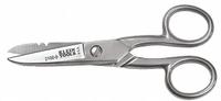 KLEIN TOOLS Electricians Scissors: Ambidextrous, 5 1/4 in Overall Lg, Serrated, Stainless Steel (MPN 2100-9). Key specifications — attr308500: Stainless Steel; attr308502: Gray; attr308505: Ambidextrous; attr308522: Cable; attr324896: KLEIN TOOLS.