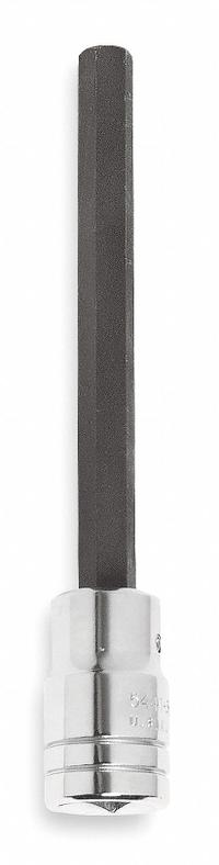 PROTO Socket Bit: 1/2 in Drive Size, Hex Tip, 3/8 in Tip Size, 5 5/8 in Overall Lg, Fixed Insert (MPN J54413/8XL). Key specifications — attr1204765: Fixed Insert; attr1204767: PROTO.