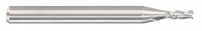 APPROVED VENDOR Corner Chamfer End Mill: Carbide, 3 Flute, 1/16" Mill Dia, 3/32" LOC - Reduced-Neck Fast-Cutting Carbide Corner-Chamfer End Mills