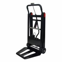VOLTSTAIR Hand Truck Dolly: 150 lb Cap, Flow-Back, Aluminum, Flat-Free, 19 in W x 13 in D Nose Plate (MPN VSGO). Key specifications — Frame Type: Rounded Back; Frame Material: Aluminum; Charge Time: 2 to 3 hr; Brand: VOLTSTAIR.