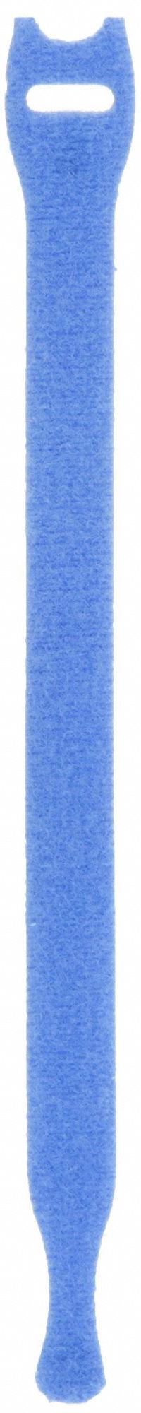 VELCRO BRAND Perforated Back to Back Strap: 8 in Lg, 2.00 in, 0.75 in Wd, Nylon/Polypropylene, 45 PK (MPN 176040). Key specifications — Max. Bundle Dia.: 2.00 in; Material: Polypropylene; Color: Blue; Brand: VELCRO BRAND.
