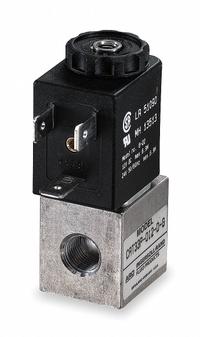 ARO Solenoid Air Control Valve: CAT Series, Three-Way / Two-Position, 12V DC, 1/8 in Female NPTF (MPN CAT44P-012-D). Key specifications — attr1092969: Non-Locking; attr1086920: CAT44P-012-D; attr1092977: Spring Return.