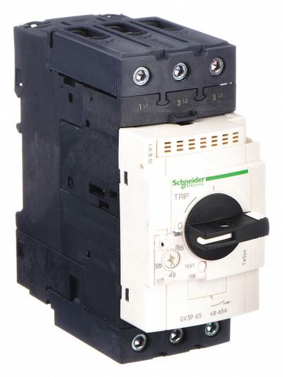 SCHNEIDER Manual Motor Starter: Non-Reversing, 3 Poles, 65 A, Thermal Protection - Non-Reversing Starters with Thermal Overloads