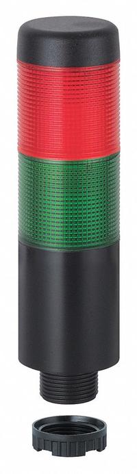 WERMA Tower Light Assembly: 2 Tier, Green/Red, Sounder Tier Included, 141 mm Overall Ht, Steady (MPN 69922075). Key specifications — Manufacturer Part Number: 69922075; Brand: WERMA; Operating Voltage: 24V AC/DC; Light Tier Color: Green.