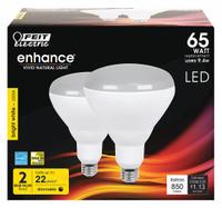 FEIT ELECTRIC Compact LED Bulb: LED, BR40, Medium Screw (E26), 9.4 W Watt, 3000K, Frosted, 120V AC (MPN BR40DM/930CA/2). Key specifications — Bulb Finish: Frosted; Color Temperature: 3000K; Shatter-Resistant: No; Brand: FEIT ELECTRIC; Voltage: 120V AC; Bulb Shape: BR40.