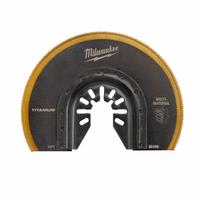 MILWAUKEE Oscillating Tool Blade: 3 1/2 in Blade Wd, 2 5/8 in Overall Lg, Flush Cutting, Bi-Metal (MPN 49-25-1271). Key specifications — attr1097568: Flush Cutting; attr1097557: MILWAUKEE; attr1097582: Drywall.