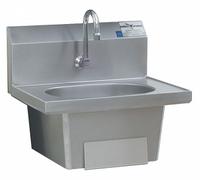 EAGLE GROUP Hand Sink: 1 Stations, 6 3/4 in Bowl Dp, 13 1/2 in Bowl Lg, 9 3/4 in Bowl Wd, 20 ga (MPN HSA-10-FKP). Key specifications — Includes Side Splash: Side Splash Not Included; Series: HSA; Brand: EAGLE GROUP.