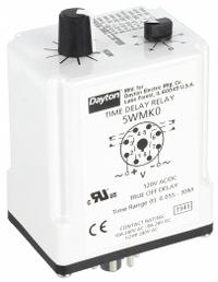 DAYTON Single Function Time Delay Relay: Socket Mounted, 120V AC/DC, 8 A, 8 Pins/Terminals (MPN 5WMK0). Key specifications — Brand: DAYTON.