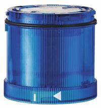 WERMA Tower Light Module: Flashing/Steady/Strobe, 115V AC, Blue, 70 mm Overall Dia, 66 mm Overall Ht (MPN 64350067). Key specifications — Brand: WERMA; Compatible with Series: KombiSIGN 71; Lens Color: Blue; Operating Voltage: 115V AC; Manufacturer Part Number: 64350067.