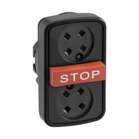 SCHNEIDER ELECTRIC Multihead Operator: Non-Illuminated, 3 Button, Extended Profile (MPN ZB5AA791). Key specifications — attr211308: SCHNEIDER; attr1026606: Momentary/Momentary/Momentary; attr1026618: Stop; attr1026638: XB5; attr1063632: Non-Metallic.
