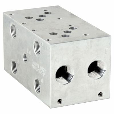 DAMAN Manifold: 3,000 psi Max Pressure, D05 NFPA Size, Aluminum, 3.5 in Overall Ht - Valve Manifolds