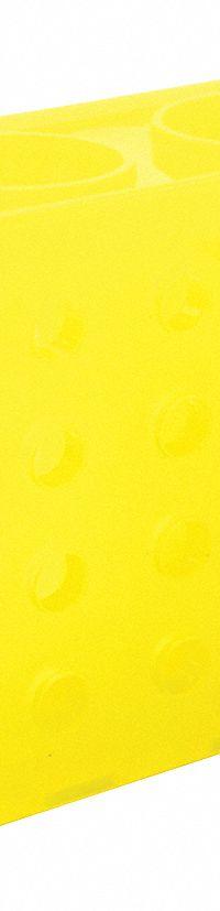 Tube Rack: 2 1/8 in Overall Wd, 3 3/4 in Overall Ht, 6 7/8 in Overall Lg, Polypropylene, Yellow (MPN HS29022E). Key specifications — Material: Polypropylene; Mounting Location: Benchtop; Color: Yellow; Product Type: Test Tube Rack; Total Holding Capacity: (32) 0.5 mL Tubes; Brand: HEATHROW SCIENTIFIC.