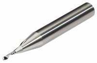 MICRO 100 Solid Router Bit: Spiral Upcut, 2 mm Cutter Dia, 6 mm LOC (MPN SFPM-020-10). Key specifications — attr1164582: SFPM; attr1164586: Composite.