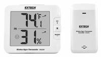 EXTECH Wireless Thermometer: 1%to 99% Humidity Range, Temp, Wireless (MPN RH200W). Key specifications — Primary Scale: Temperature; Secondary Scale: Humidity; Display Type: Digital; Brand: EXTECH.