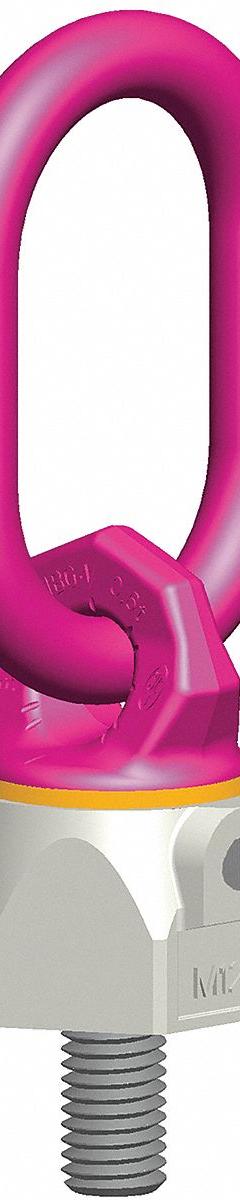 RUD CHAIN Hoist Ring: Pivot/Swivel, Steel w/Pink Powder-Coated Bail, 3/4"-10, Max. 4,400 lb, Lifting (MPN 7991094). Key specifications — Brand: RUD CHAIN; Thread Size: 3/4"-10; Operation: Lifting.