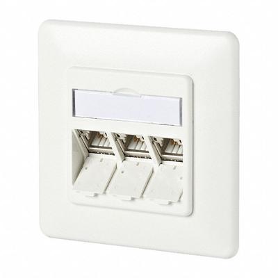 METZ CONNECT Wall Outlet: UP, GD-Zn (Zinc Die-Cast), IDC Connection x RJ45 - Voice & Data Housings, Panels & Connector Components
