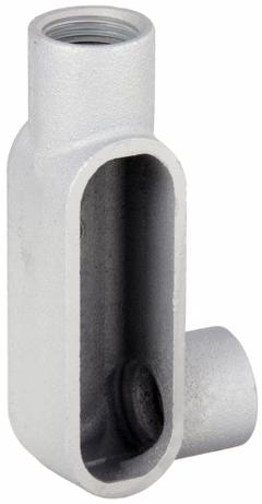 Conduit Outlet Body: Iron, 1 1/2 in Trade Size, LR Body, 26 cu in Body Capacity, Threaded Hub (MPN LR57). Key specifications — Finish: Powder Coated; For Use With: IMC; Brand: HUBBELL KILLARK; Hub Style: Threaded; Mfr. Series: Duraloy 7.