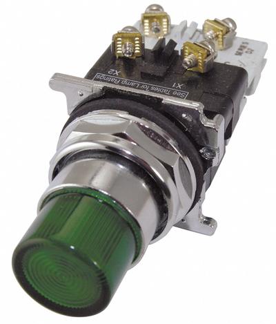 EATON Illuminated Push Button: Illuminated, Extended Profile, Metallic, 30 mm - Illuminated Extended-Length Push Buttons