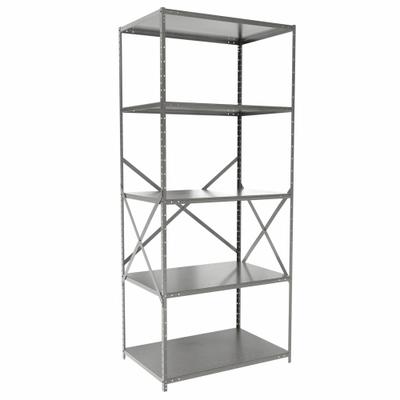 HALLOWELL Metal Shelving: Standalone, Medium-Duty, 36 in x 24 in, 84 in Overall Ht - Medium-Duty Standalone Open Metal Shelving