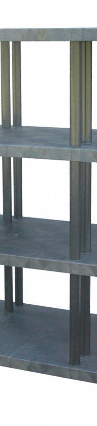 STRUCTURAL PLASTICS Plastic Shelving: 96 in x 36 in, 75 in Overall Ht, 4 Shelves (MPN ST9636x4). Key specifications — Resistance Properties: Corrosion-Resistant; Frame Material: Plastic; Shelving Material: High Density Polyethylene; Brand: STRUCTURAL PLASTICS.