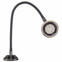 O.C. WHITE Spot Light: LED, Power Cord, Gooseneck, 22 in Arm Reach, 2,750 lm Max Brightness, 5000K (MPN LED-MG22-30-120V). Key specifications — Lighting Technology: LED; Brand: O.C. WHITE; Bulb Wattage: 18 W; Color: Black; Electrical Connection Type: Power Cord; Operating Voltage: 100 to 240V AC.