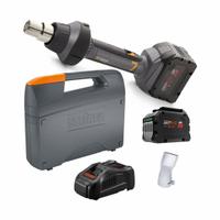 STEINEL Heat Gun Kit: 18V DC, (2) 12.0 Ah, 120°F to 1,022°F, 10.5 cfm Max Air Flow, Battery Included (MPN 110102037). Key specifications — attr1256793: (2) 12.0 Ah; attr1256805: Adjustable; attr1256808: No; attr1256807: No; attr1316802: 2 Batteries, 1 Charger.