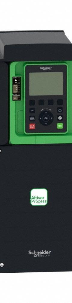 SCHNEIDER ATV930: In Phase Three, 380-480V AC, Out Phase Three, 15 hp, 23.5 A Output Current - Max (MPN ATV930D11N4US). Key specifications — Style: Chassis; Color: Black/Green; Output Phase: Three.