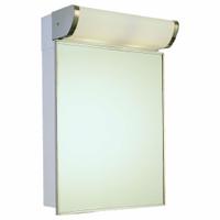 KETCHAM Medicine Cabinet: Rectangular, Glass, 23 5/8 in Overall Ht, 16 in Overall Wd, Wall (MPN 171-TL). Key specifications — Brand: KETCHAM; Frame Material: Stainless Steel; Frame Finish: Bright Annealed; Frame Color: Silver; Material: Glass; Lighted: Yes.