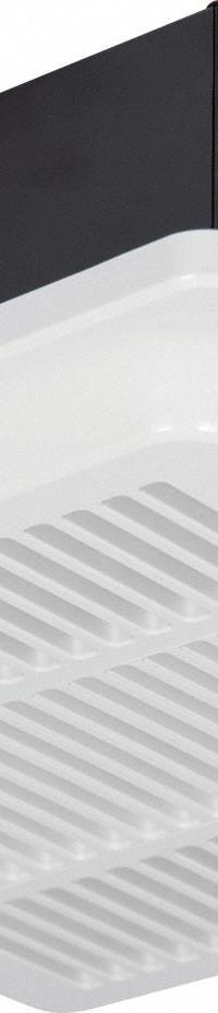 Bathroom Exhaust Fan: Ceiling/Wall, 100 cfm Max, Variable Speed, Round Duct (MPN SP-LP0810W). Key specifications — Brand: DAYTON; Duct Shape: Round; Includes: Backdraft Damper; Mounting Location: Wall; Mounting Type: Mounting Bracket; Number of Speeds: Variable.