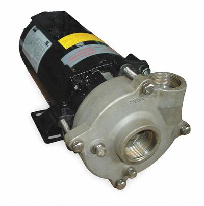 Dayton Centrifugal Pump: 1/2 hp, 230/460V AC, 44 ft Max Head, 1 1/4 in, 1 in Intake and Disch - 1/4 to 3/4 HP Straight Centrifugal Pumps