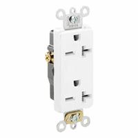 LEVITON Plugs and Receptacles: Duplex, 6-20, White, 250V AC, 20 A, 2 Pole / 3 Wire (MPN 16462-W)