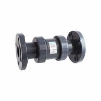HAYWARD Check Valve: Ball, Inline Valve Body, CPVC, 1 in Pipe Size, Flange x Flange, For Water Media (MPN TC20100F). Key specifications — Ball Material: CPVC; Brand: HAYWARD.
