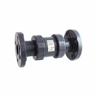 HAYWARD Check Valve: Ball, Inline Valve Body, CPVC, 1 in Pipe Size, Flange x Flange - CPVC Ball Check Valves