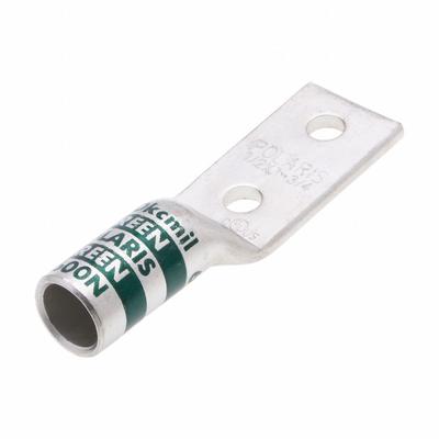 POLARIS Compression Lugs: Stranded Wire, 1/2 in Stud Size, Long - Two-Hole Compression Lugs