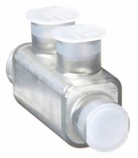 BURNDY Multitap Connector: 2 Port, In-Line Entry, 6 AWG – 500 kcmil Wire Size, Clear (MPN BISR500). Key specifications — Body Material: Aluminum; Brand: BURNDY.
