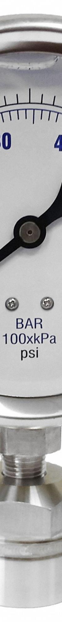KODIAK CONTROLS Pressure Gauge: 0 psi to 1,000 psi, KC301, 4 in Dial, 316 Stainless Steel, Bottom (MPN KC301L401000/DSM3511). Key specifications — Brand: KODIAK CONTROLS; Gauge Case Liquid: Glycerin; Seal Fill Liquid: Mineral Oil; Gauge Case Material: 304 Stainless Steel; Seal Lower Housing Material: 316 Stainless Steel; Accuracy: ±1.00%; Gauge Wetted Parts: Stainless Steel.